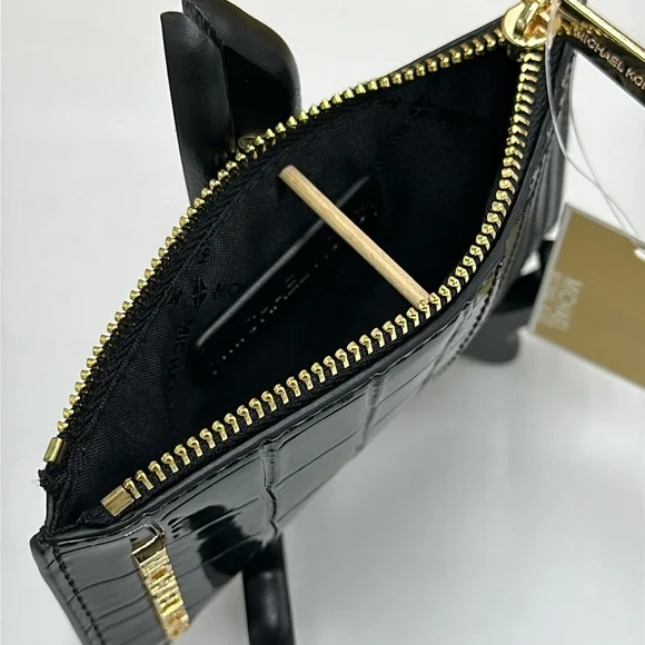 MICHAEL KORS JET SET TRAVEL MEDIUM TZ CARD CASE IN BLACK - Picture 7 of 10